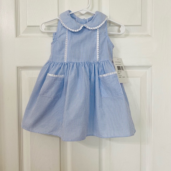New! Seersucker Dress with Bloomers - Picture 1 of 2